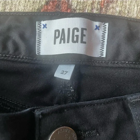 Paige Womens 27 Jeans Skyline Skinny Black Pants Slim Career Work Stretch Denim - Picture 4 of 11